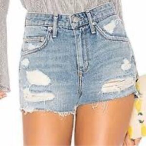 Distressed Denim Women Shorts.